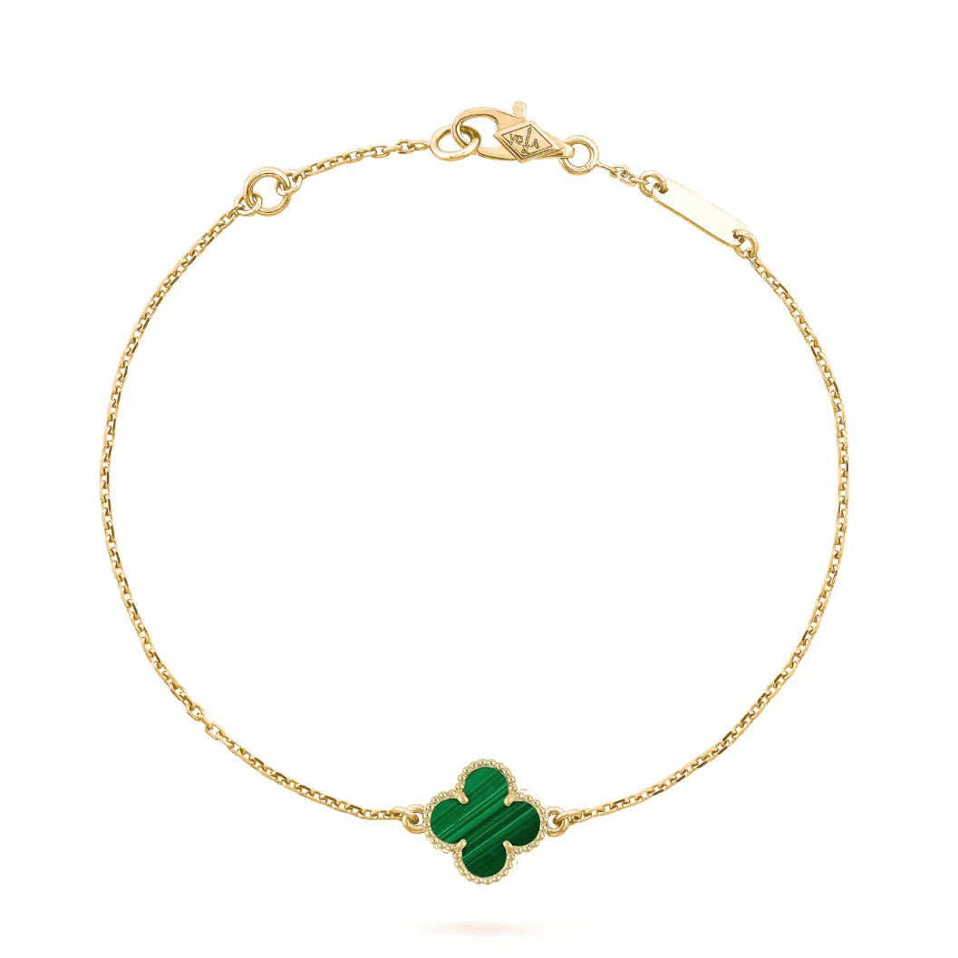 ¡®Glow¡¯CLOVER BRACELET MALACHITE 1 MOTIF