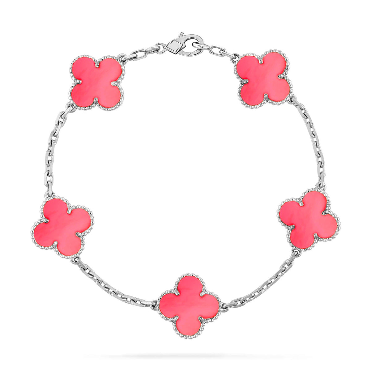 [Glow]New  CLOVER 5 MOTIFS  PINK MOP BRACELET COLLECTION