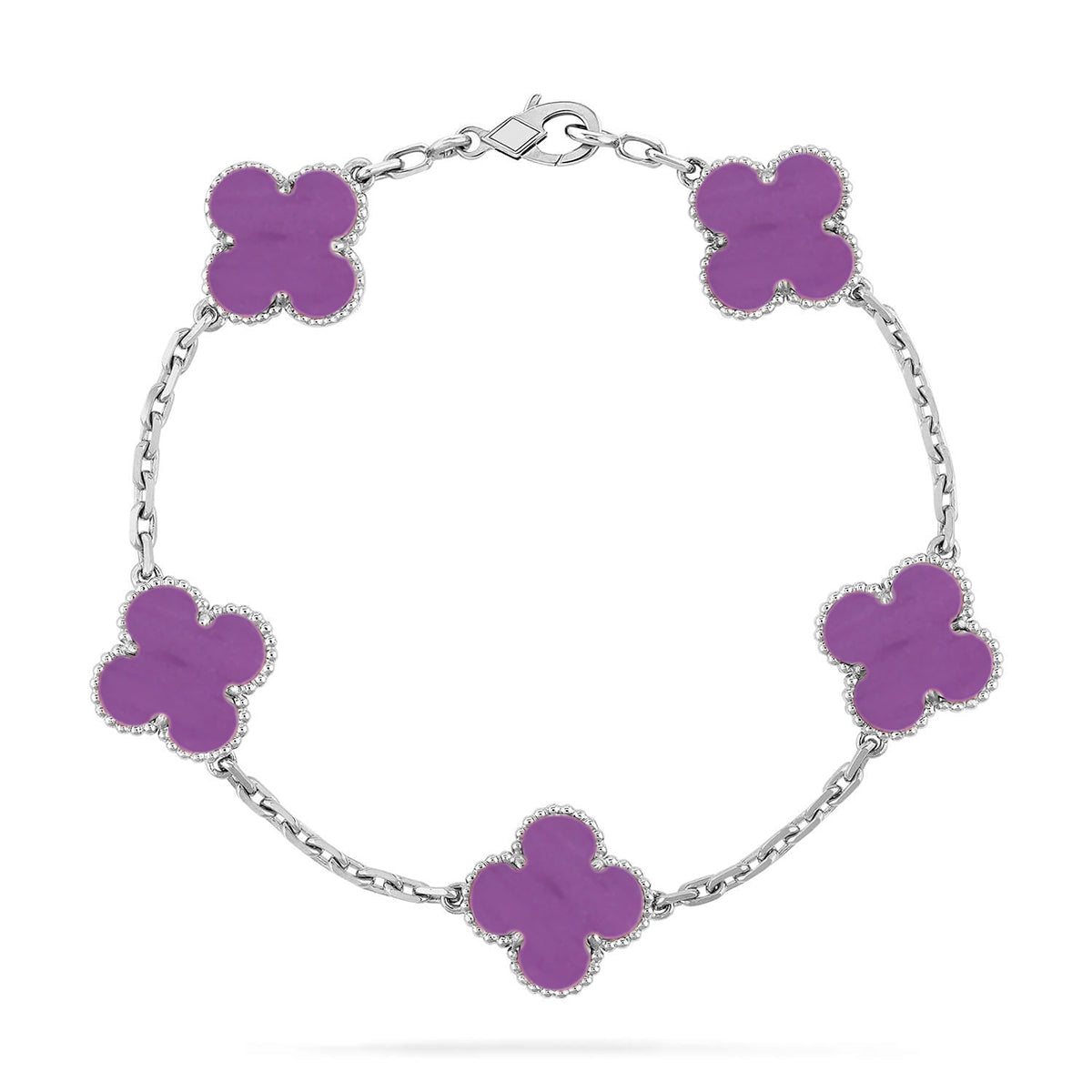 [Glow]New  CLOVER 5 MOTIF VIOLET BRACELET COLLECTION