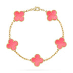 [Glow]New  CLOVER 5 MOTIFS  PINK MOP BRACELET COLLECTION