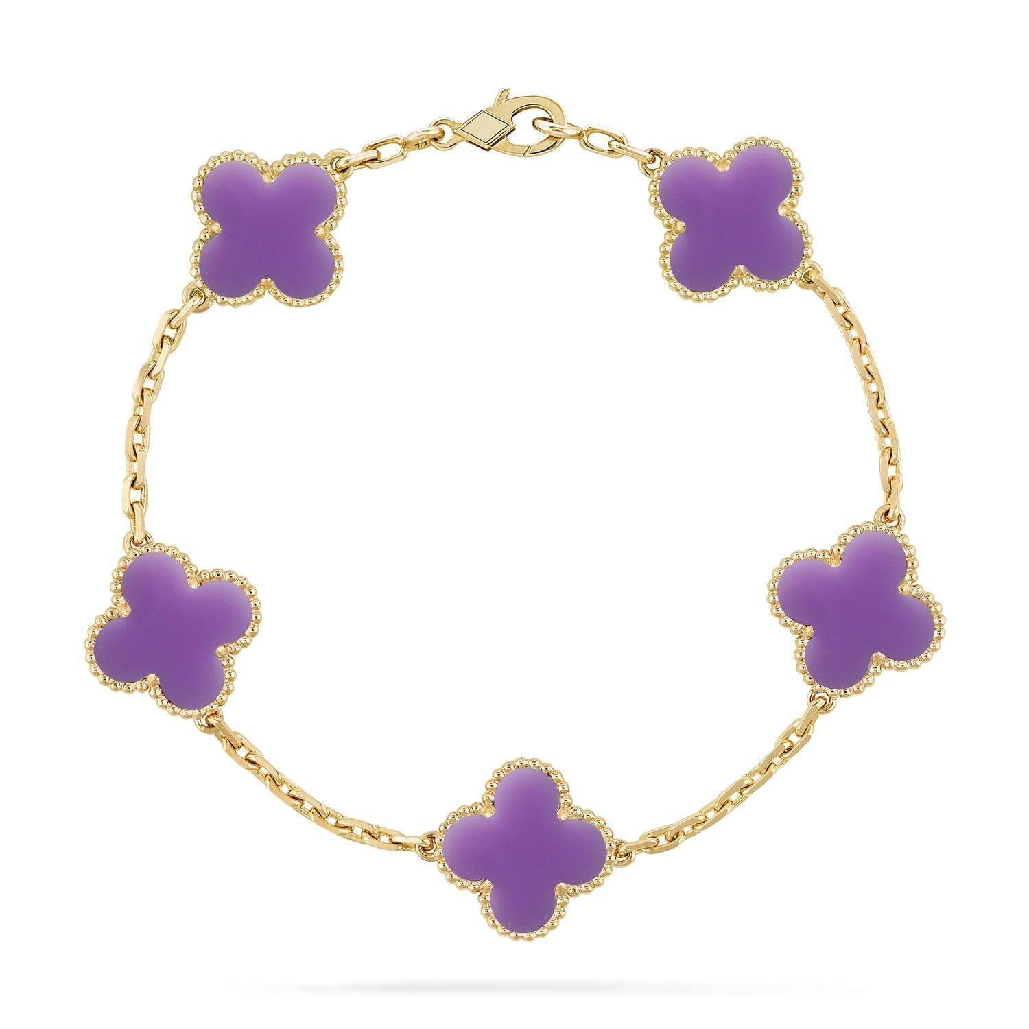 [Glow]New CLOVER 5 MOTIF LIGHT PURPLE BRACELET COLLECTION