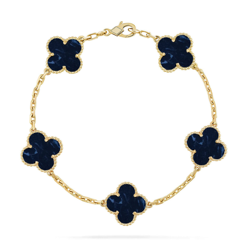 [Glow Jewelry]CLOVER 5 MOTIF PIETERSITE BRACELET COLLECTION