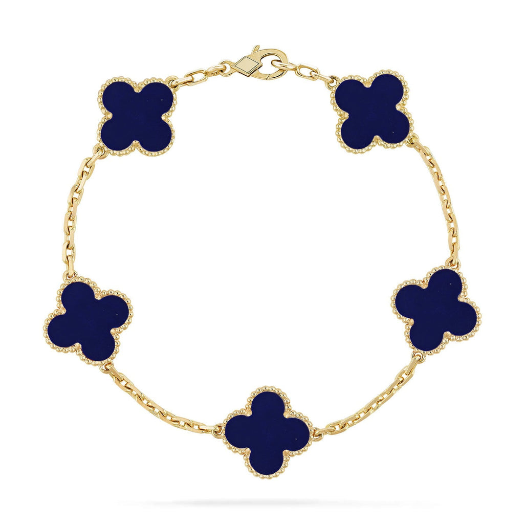 [Glow]New CLOVER 5 MOTIF LAPIS LAZULI BRACELET COLLECTION