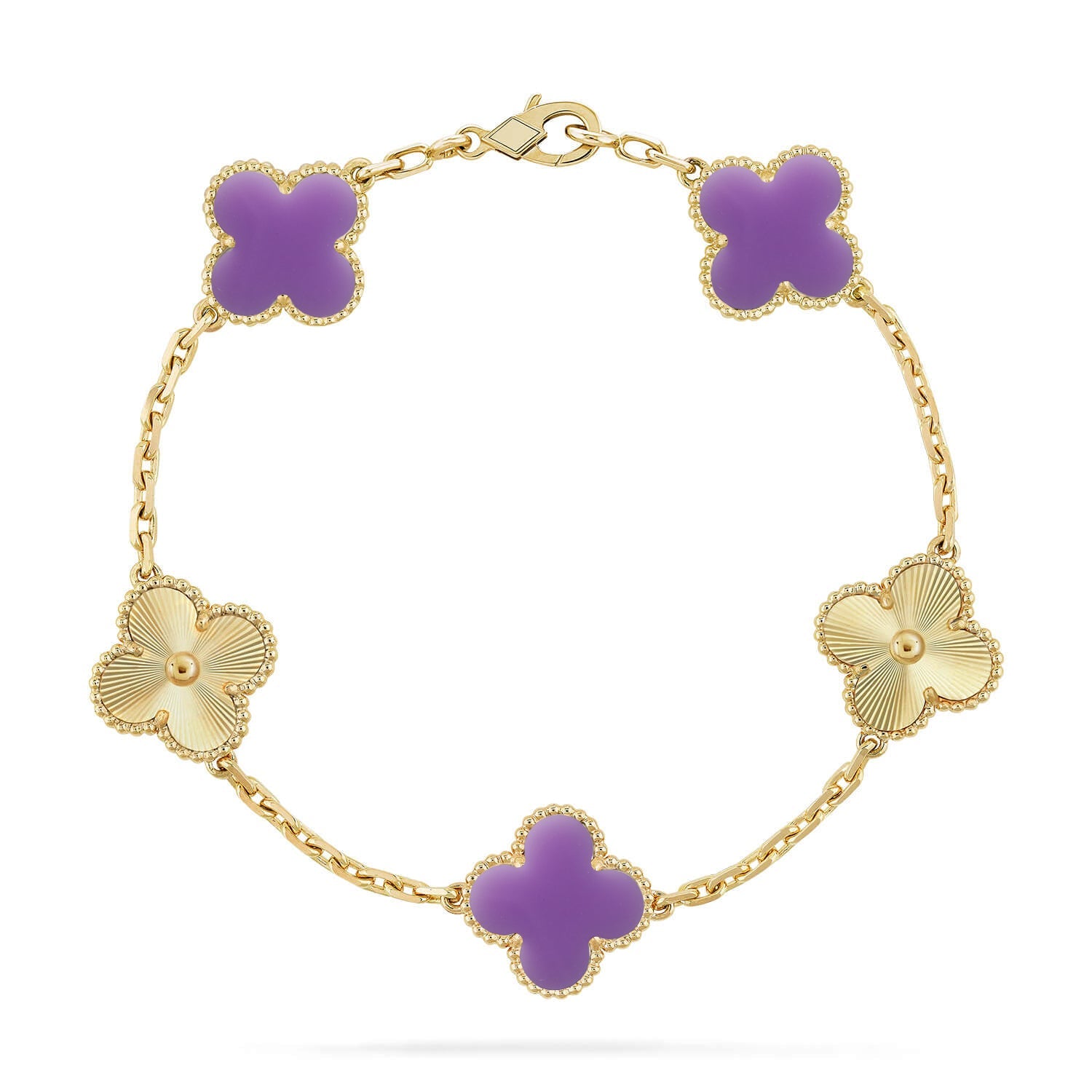 [Glow Jewelry]CLOVER 5 MOTIF LIGHT PURPLE BRACELET COLLECTION