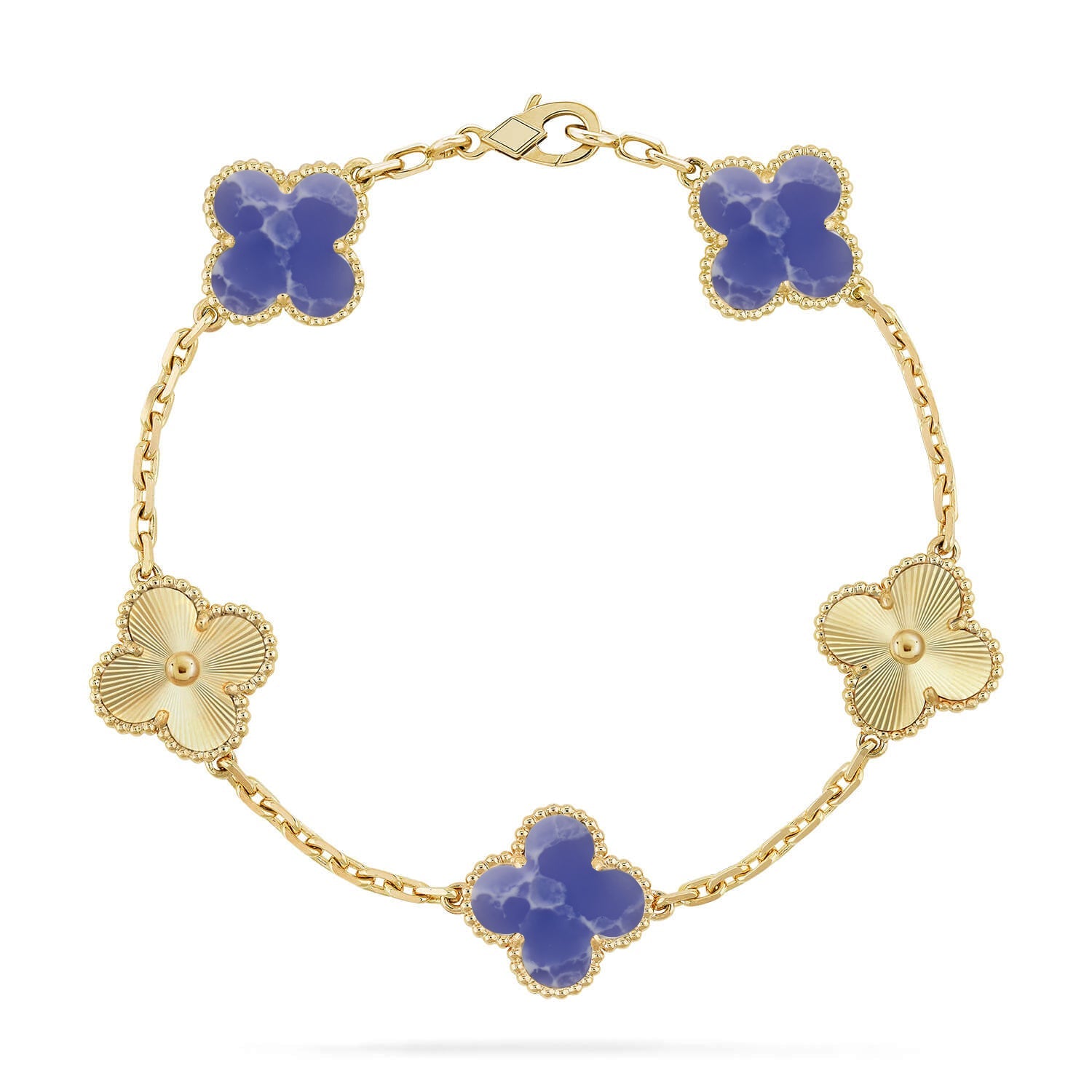 [Glow Jewelry]CLOVER 5 MOTIF BLUE VEINS BRACELET COLLECTION