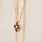 ¡®Glow¡¯CLOVER 15MM DIAMOND AND MOTHER-OF-GREY NECKLACE