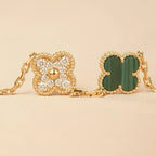 [Glow]New  CLOVER 5 MOTIF MALACHITE BRACELET COLLECTION
