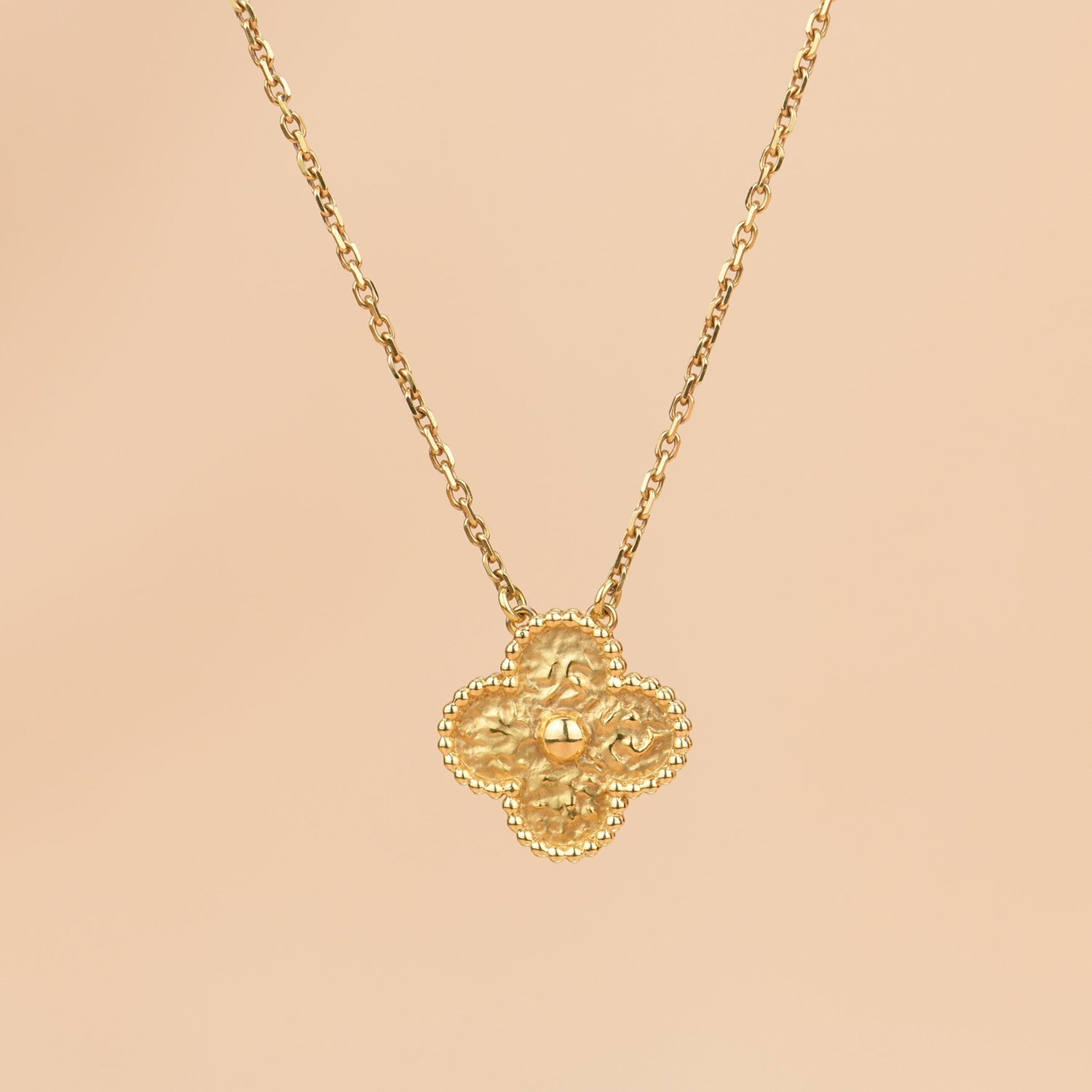 ¡®Glow¡¯CLOVER 15MM  BRONZING NECKLACE