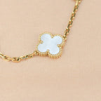 [Glow]New CLOVER WHITE PEARL MOP 5 MOTIF BRACELET COLLECTION