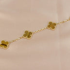 [Glow]New  CLOVER 5 MOTIFS TIGER EYE BRACELET COLLECTION