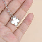 ¡®Glow¡¯CLOVER  15MM WHITE MOTHER-OF-PEARL SILVER