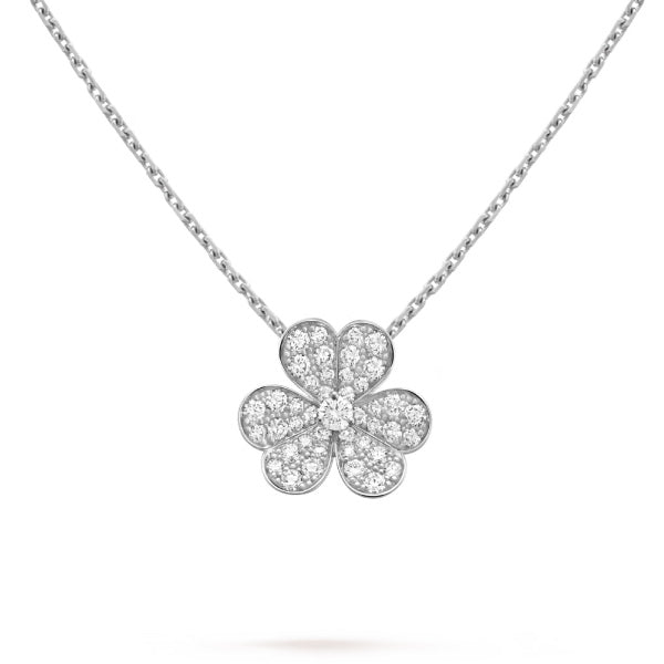 ¡®Glow¡¯CLOVER DIAMOND NECKLACE SILVER