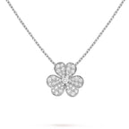 ¡®Glow¡¯CLOVER DIAMOND NECKLACE SILVER