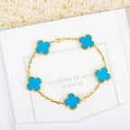 [Glow]New  CLOVER 5 MOTIF TURQUOISE BRACELET COLLECTION