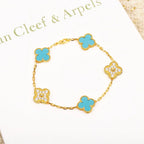 [Glow]New  CLOVER 5 MOTIF TURQUOISE BRACELET COLLECTION