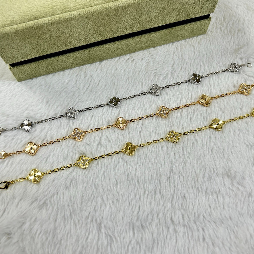[¡®Glow¡¯]CLOVER 6 MOTIF DIAMOND LASER BRACELET