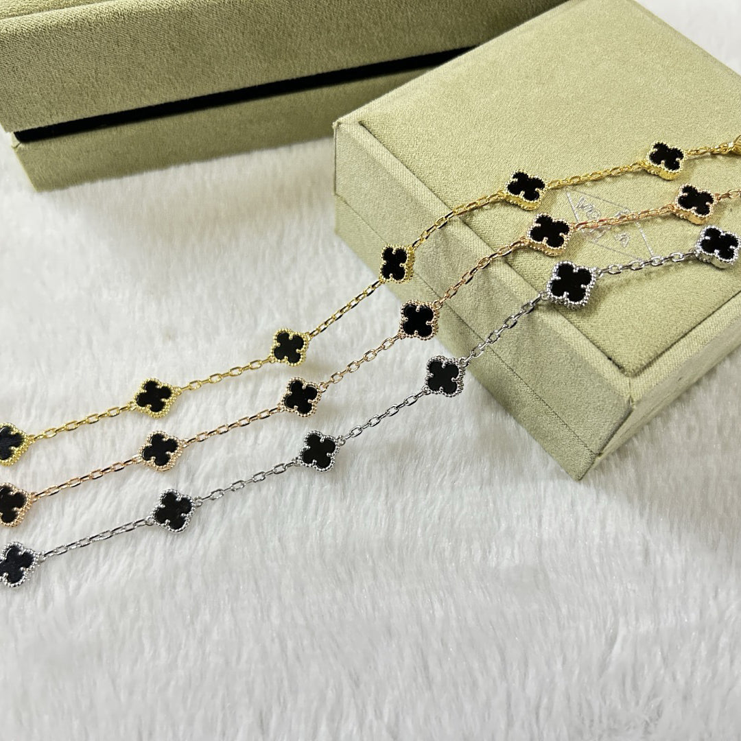 [¡®Glow¡¯]CLOVER 6 MOTIF  ONYXS BRACELET