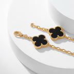 ¡®Glow¡¯CLOVER 10 MOTIFS ONYX NECKLACE