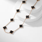 ¡®Glow¡¯CLOVER 10 MOTIFS ONYX NECKLACE