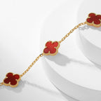 ¡®Glow¡¯CLOVER 10 MOTIFS CARNELIAN NECKLACE