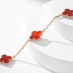 ¡®Glow¡¯CLOVER 10 MOTIFS CARNELIAN NECKLACE