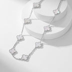 ¡®Glow¡¯CLOVER 10 MOTIFS WHITE MOTHER OF PEARL NECKLACE