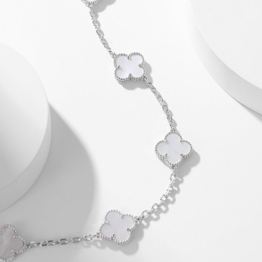 ¡®Glow¡¯CLOVER 10 MOTIFS WHITE MOTHER OF PEARL NECKLACE