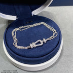 GlowFORCE SMALL HORSESHOE  DIAMOND CHAIN ROPE BRACELET