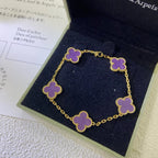 [Glow Jewelry] CLOVER 5 MOTIF VIOLET BRACELET COLLECTION