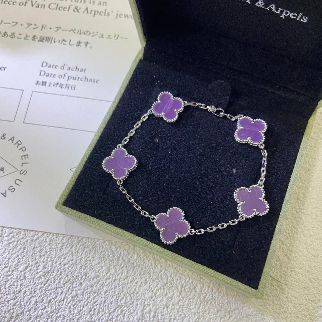 [Glow]New  CLOVER 5 MOTIF VIOLET BRACELET COLLECTION