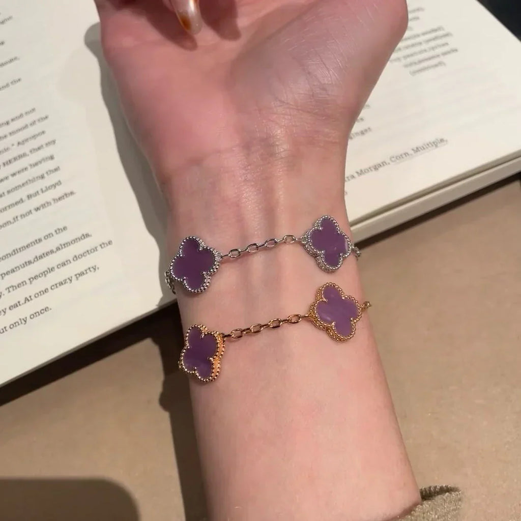[Glow]New  CLOVER 5 MOTIF VIOLET BRACELET COLLECTION
