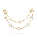 ¡®Glow¡¯CLOVER 20 MOTIFS WHITE MOP NECKLACE