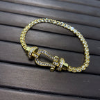 GlowFORCE  HORSESHOE  DIAMOND TENNIS BRACELET
