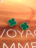 [Glow] CLOVER LARGE (20mm) 1 MOTIFS GREENER MOP STUD EARRINGS
