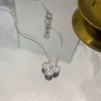 ¡®Glow¡¯CLOVER 15MM DIAMOND SINGLE FLOWER NECKLACE