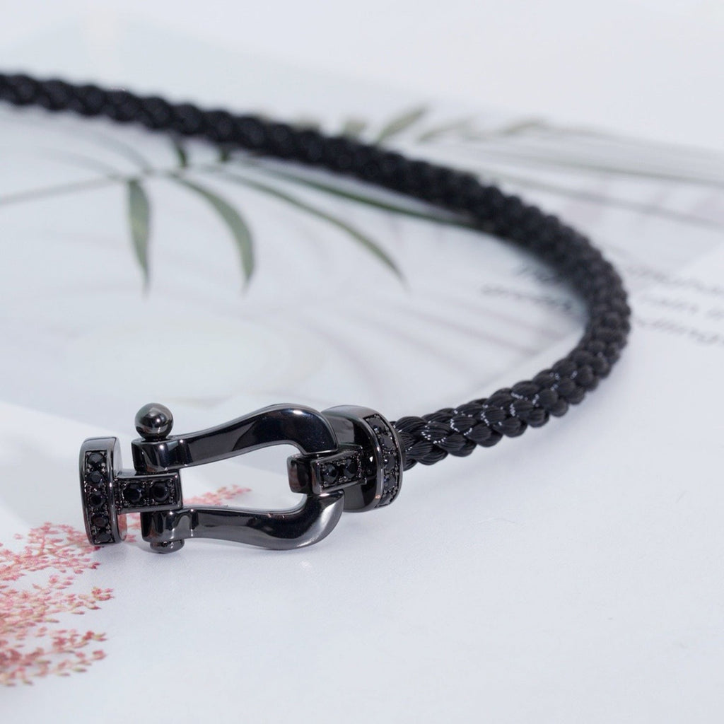 GlowFORCE LARGE SERIES HORSESHOE BLACK SAMURAI BRACELET