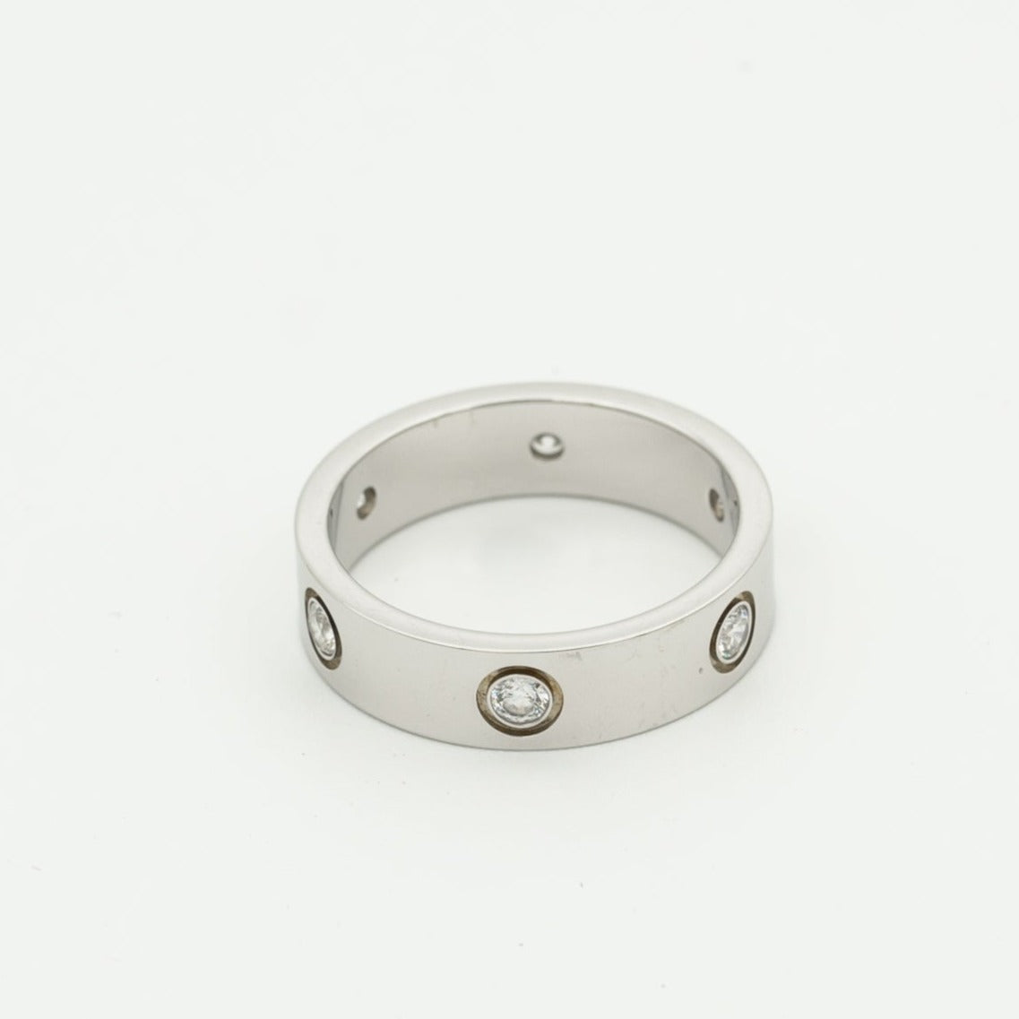 GlowLOVE RING 5.5MM 6 DIAMONDS SILVER