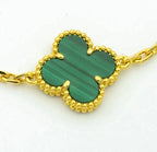 [Glow Jewelry] CLOVER 5 MOTIF MALACHITE BRACELET COLLECTION