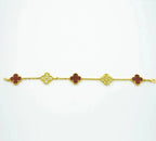 [Glow Jewelry] CLOVER 5 MOTIF RED CORNELIAN BRACELET COLLECTION