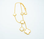 ¡®Glow¡¯CLOVER MOTHER OF PEARL NECKLACE 6 MOTIF