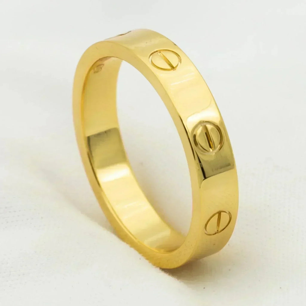 GlowLOVE RING 4MM 1 DIAMOND GOLD