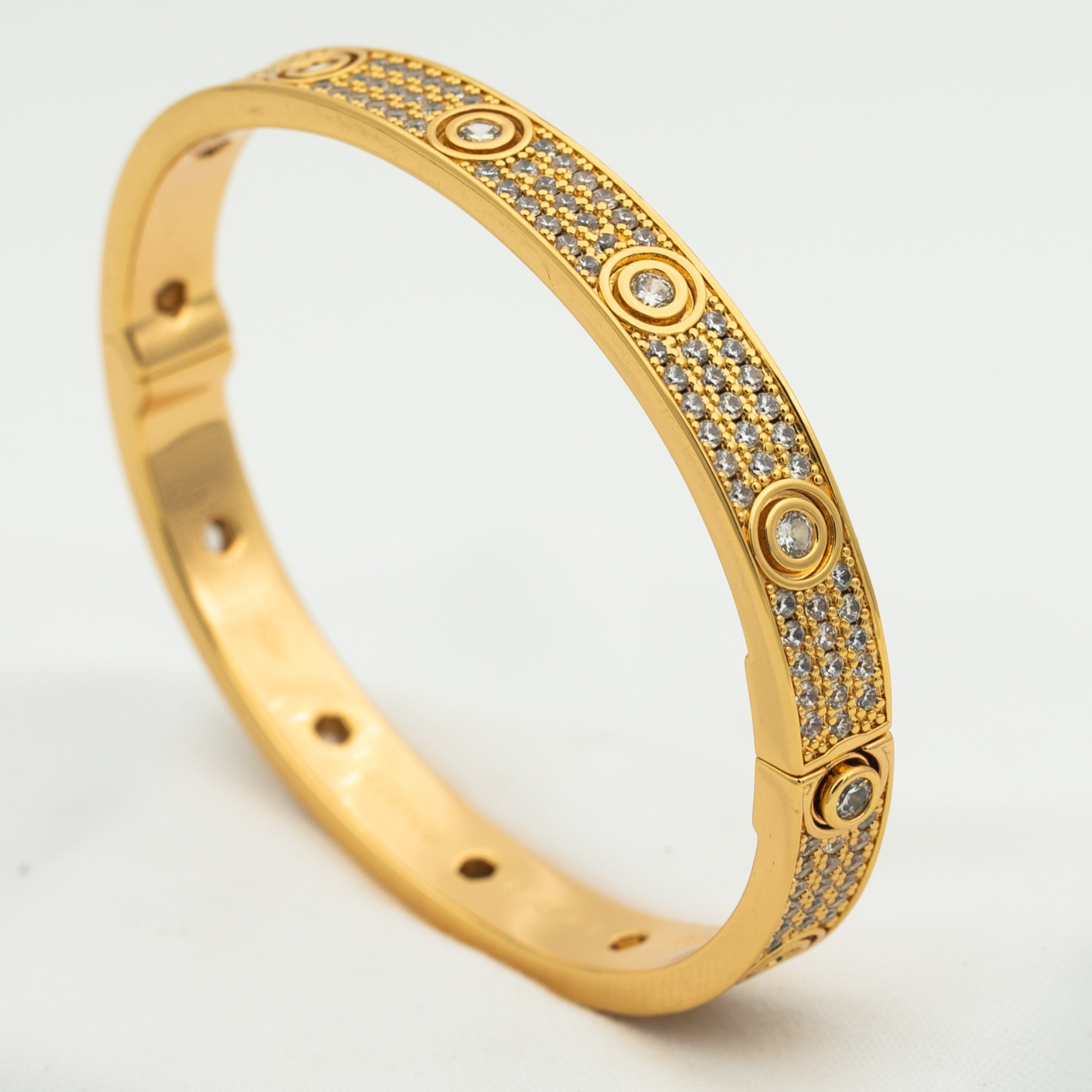 GlowLOVE BRACELET 6.1MM DIAMOND-PAVED 10 BIG DIAMONDS