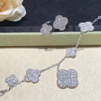 ¡®Glow¡¯CLOVER 6 MOTIFS SILVER DIAMOND BRACELET