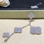 ¡®Glow¡¯CLOVER 6 MOTIFS SILVER DIAMOND BRACELET
