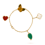 ¡®Glow¡¯LUCKY SPRING 5 MOTIF GOLD BRACELET