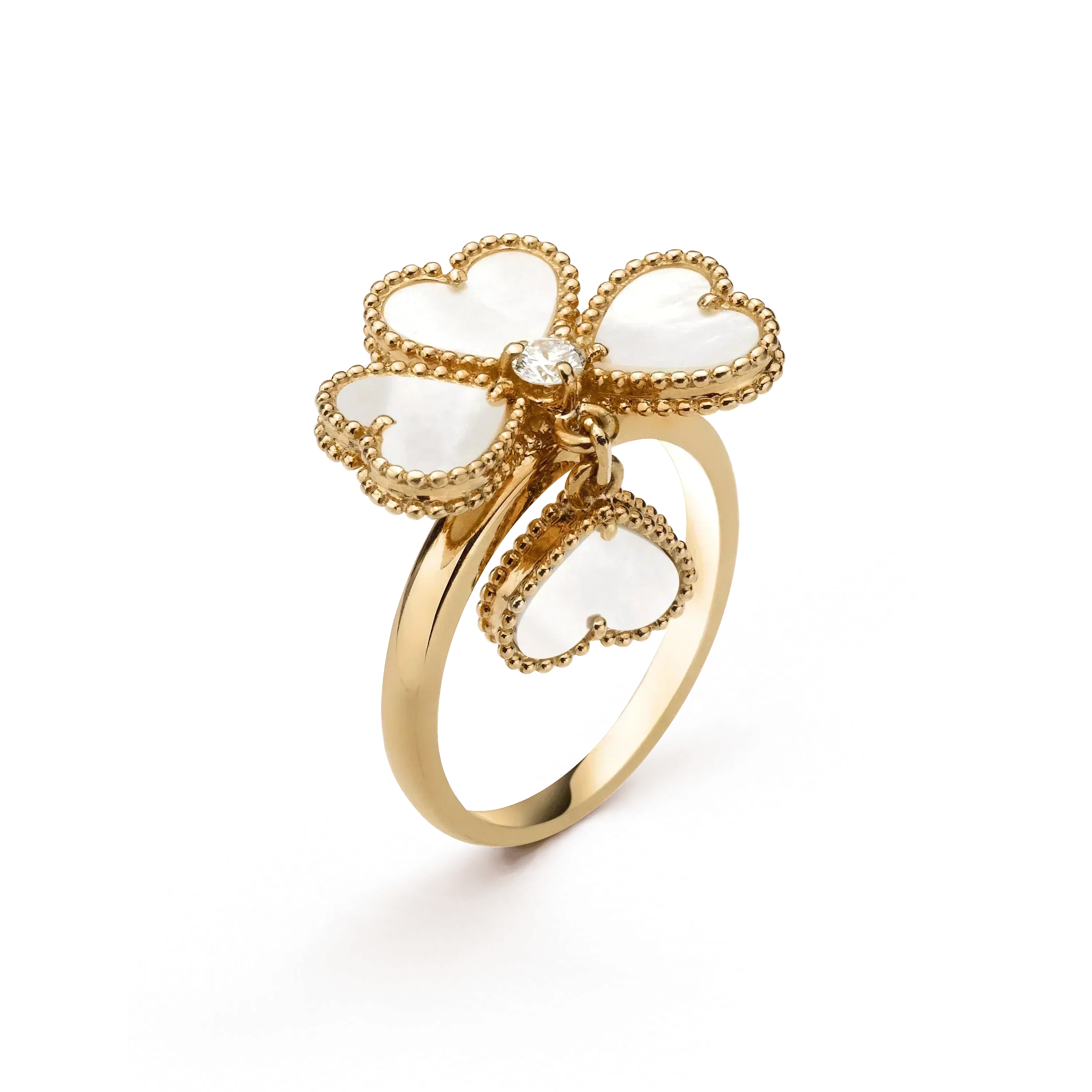 ¡®Glow¡¯SWEET CLOVER WHITE MOP RING