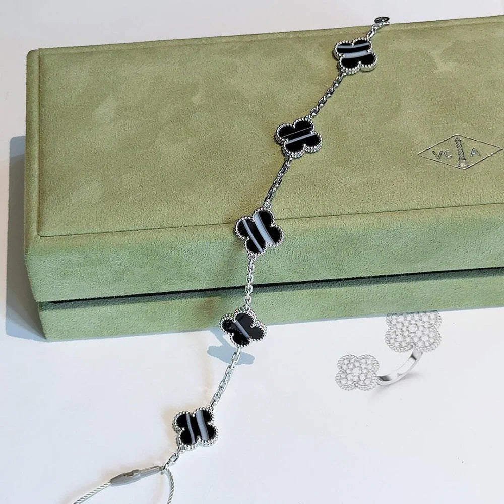 [Glow Jewelry] CLOVER 5 MOTIF PULSAR STONE BRACELET COLLECTION
