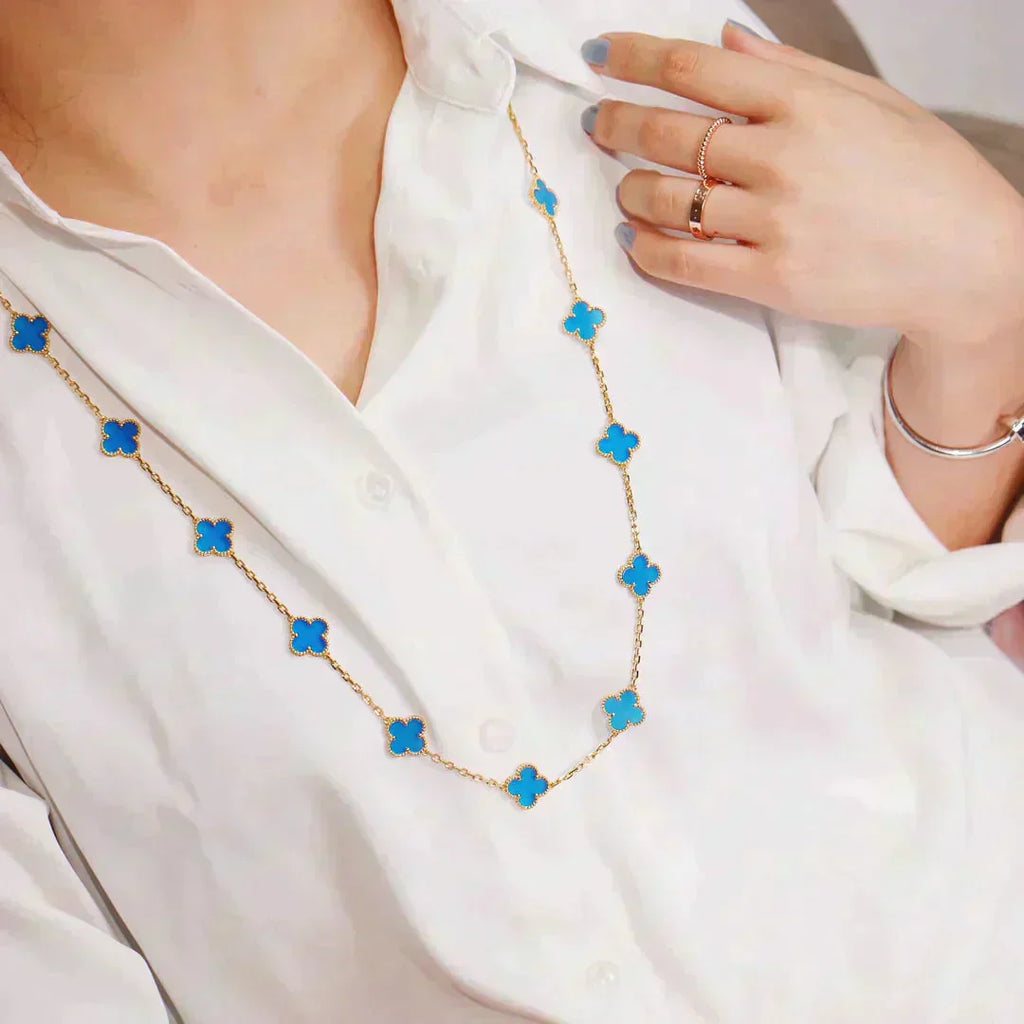 ¡®Glow¡¯CLOVER 20 MOTIFS TURQUOISE GOLD