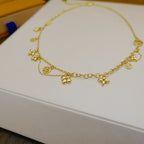 GlowBLOOMING SUPPLE NECKLACE BRASS