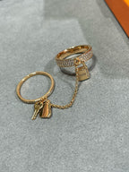 GlowHM KELLY CLOCHETTE DOUBLE RING IN  WITH DIAMONDS
